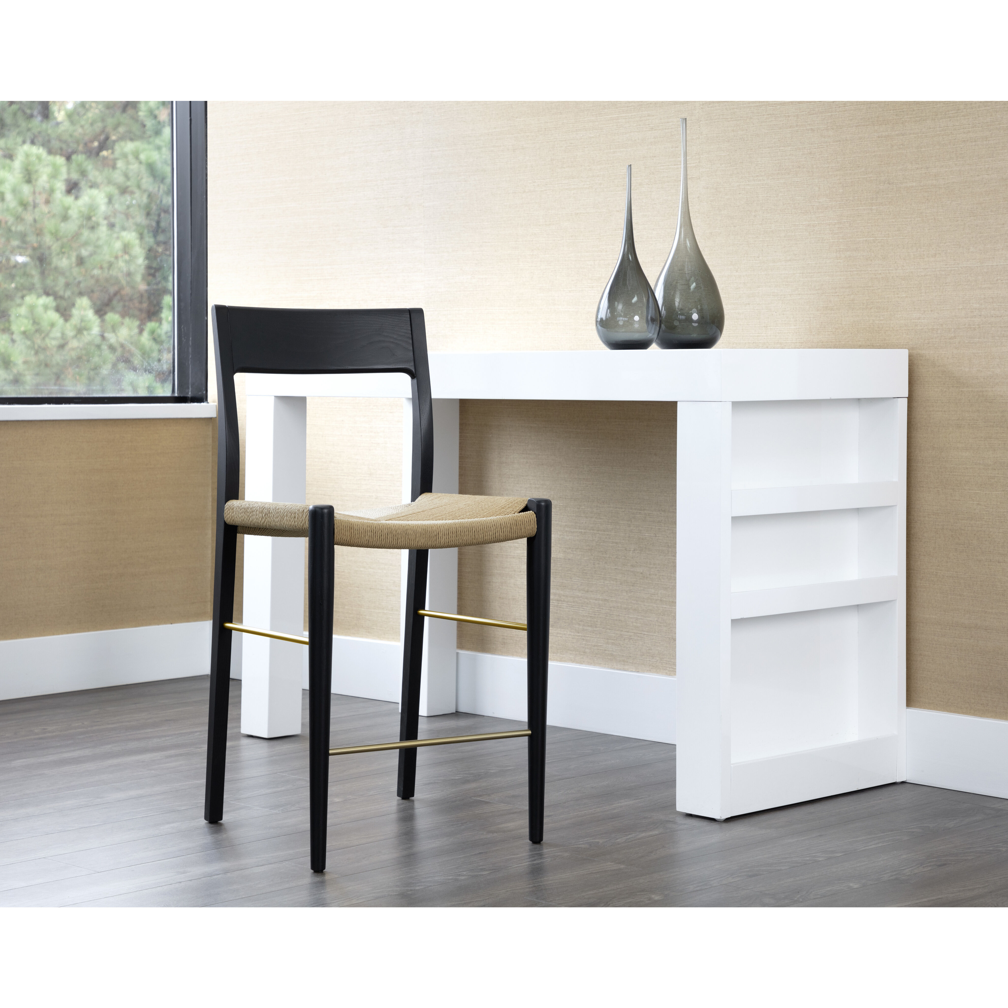 Bondi 39 inch Black Counter Stool